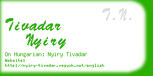 tivadar nyiry business card